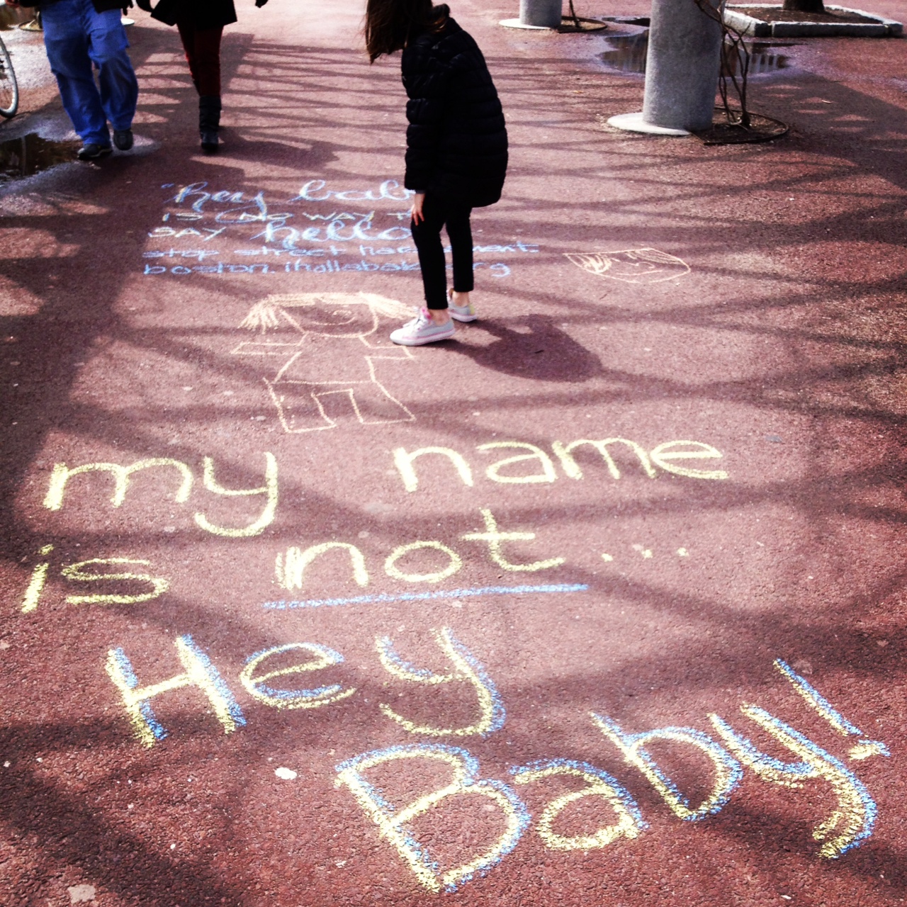 Usa Boston S Anti Street Harassment Chalk Walk Stop
