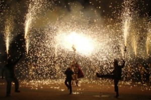(Maria di Mario, tefl-iberia.com)  And yes, that is a bunch of people dancing under fireworks.