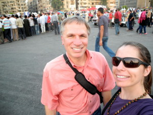 Tahrir Square in Cairo with my dad, July 2012