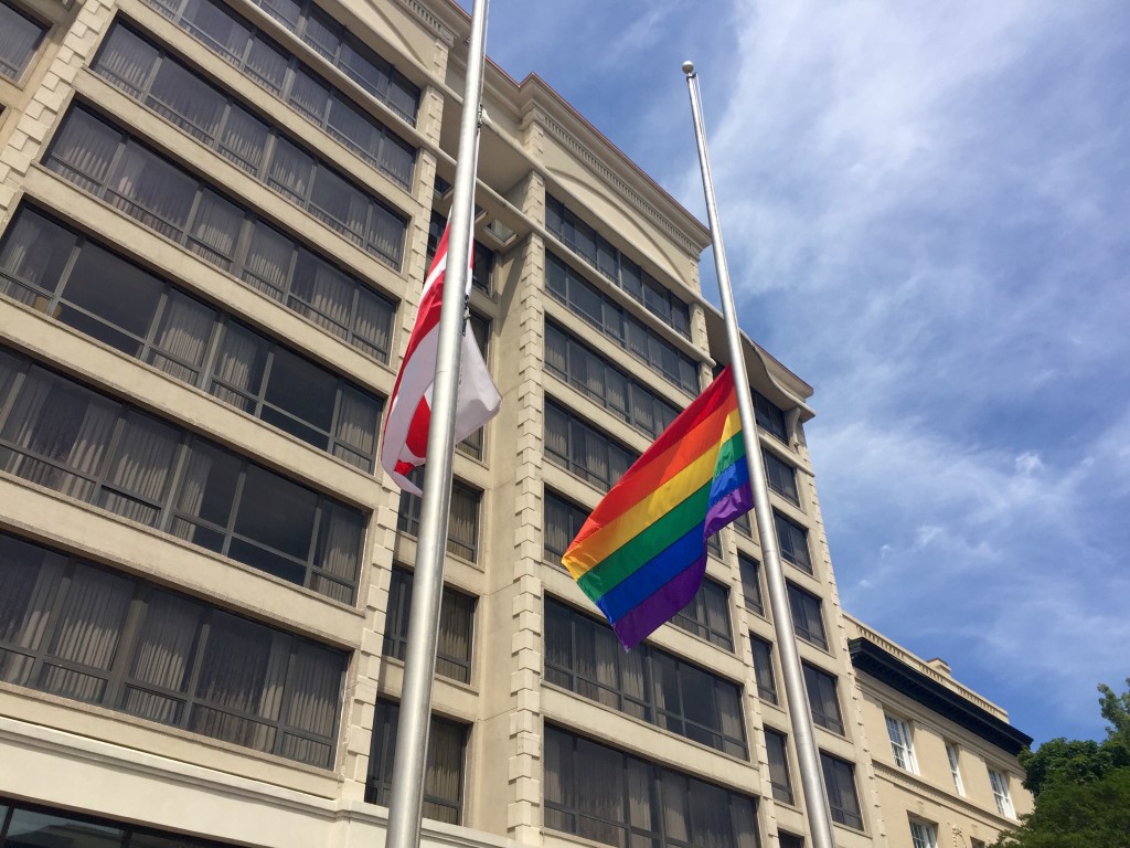 Half-staff LGBT flag in DC