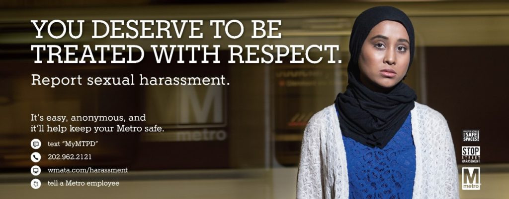 WMATA anti-harassment transit campaign